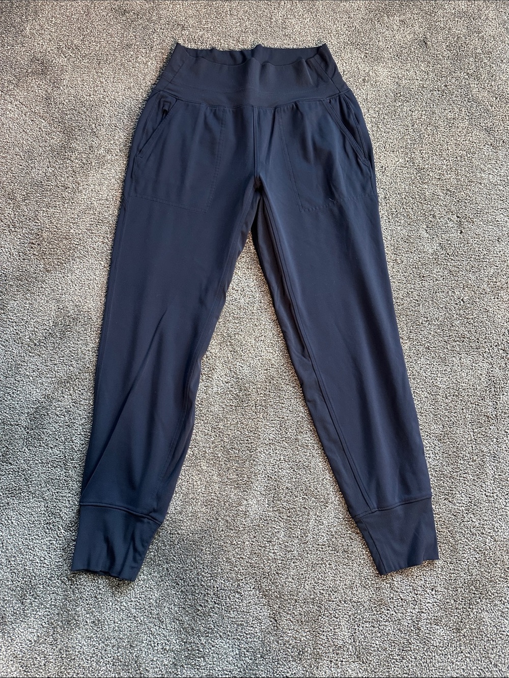 Athleta Navy Ribbed Active Leggings